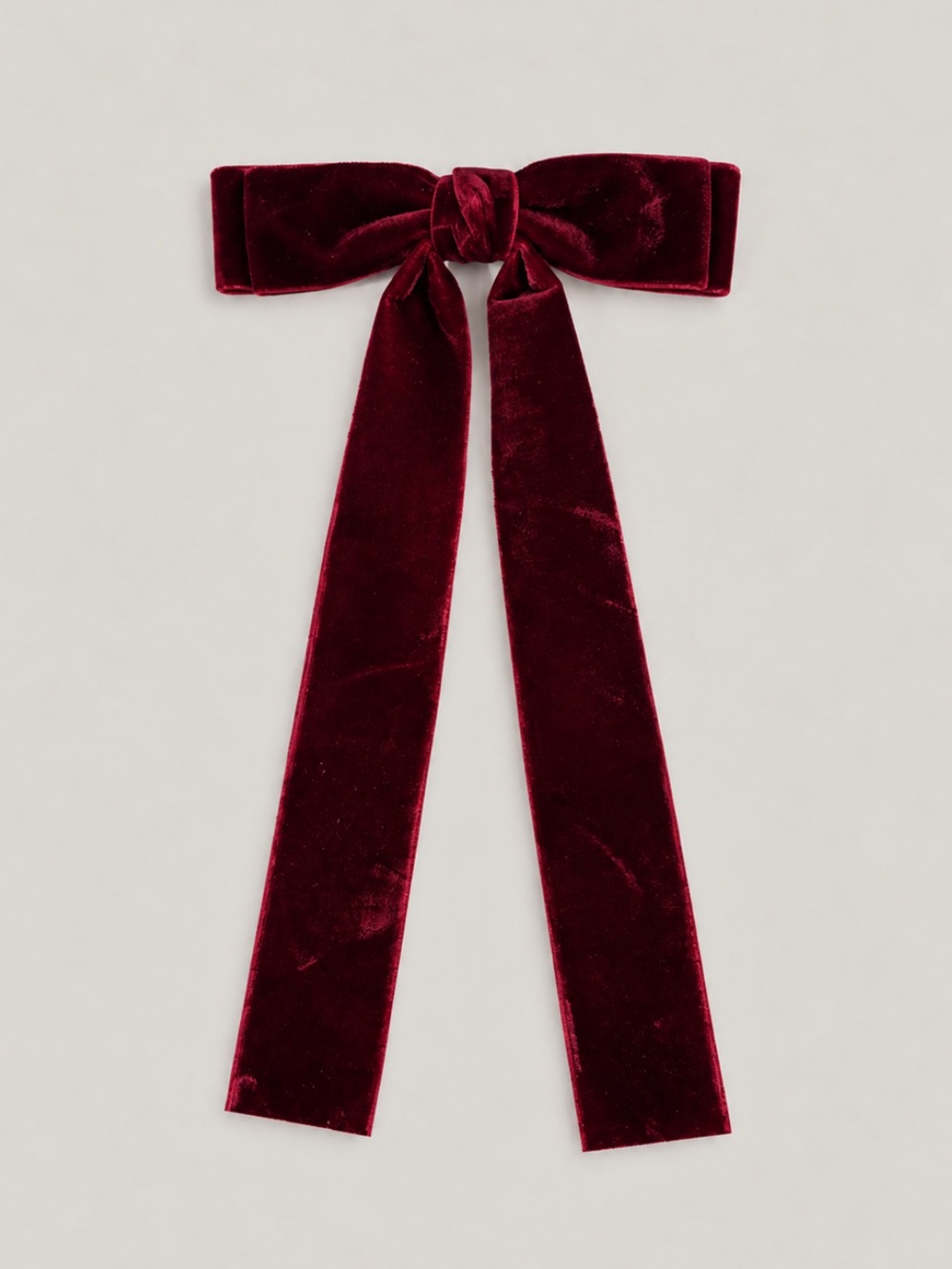 New! Burgundy Red Wine Velvet Hair Bow NWOT